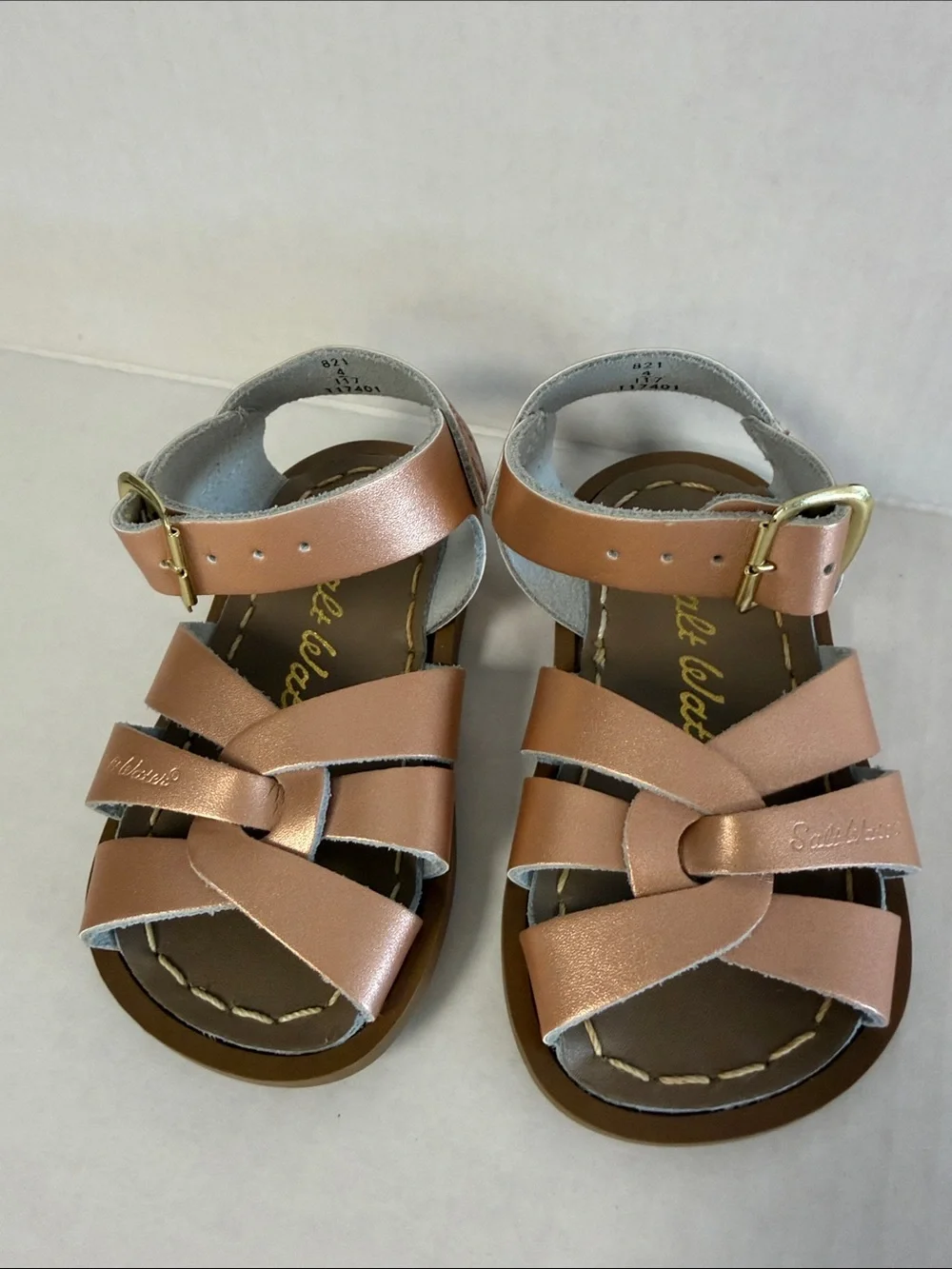 Rose Gold Metallic Salt Water Sandals NEW 4